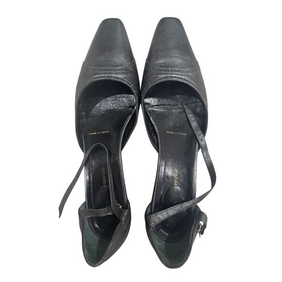 Women's Gray Low Heel Closed Toe Ankle Strap Shoes - Size: 8 1/2 - Picture 6 of 6